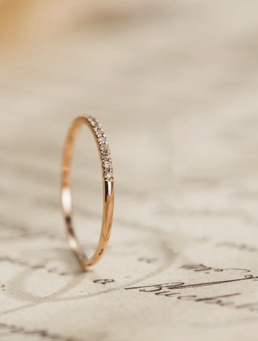 0.27 Carats (cctw) Diamond Wedding Band.