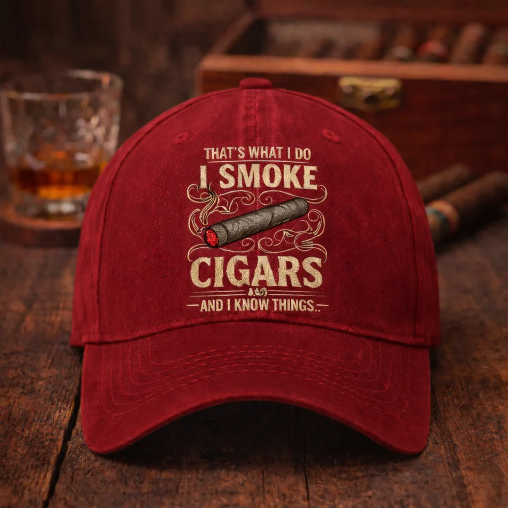 🔥Last Day 49% OFF -“That's What I Do I Smoke Cigars And I Know Things” Baseball Cap