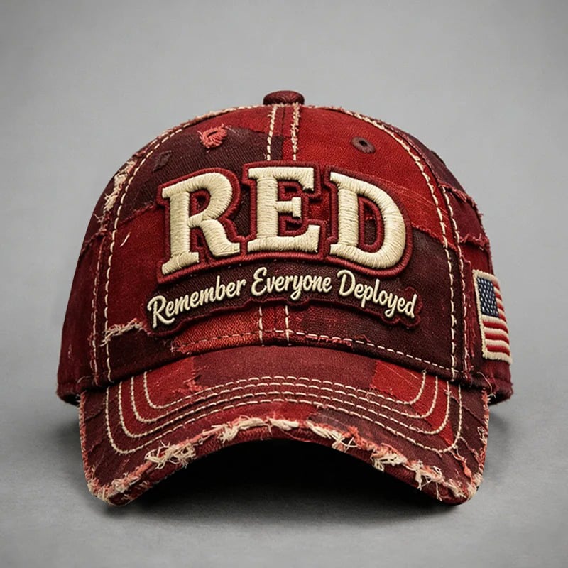 Red Friday Print Casual Hat 