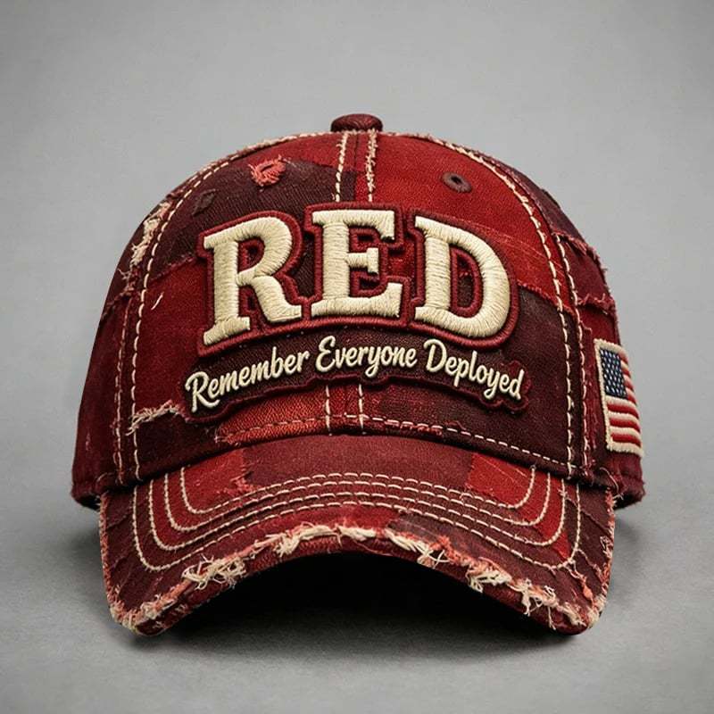 Red Friday Print Casual Hat 