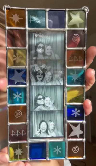 ✨Handmade Stained Glass Photobooth Frame