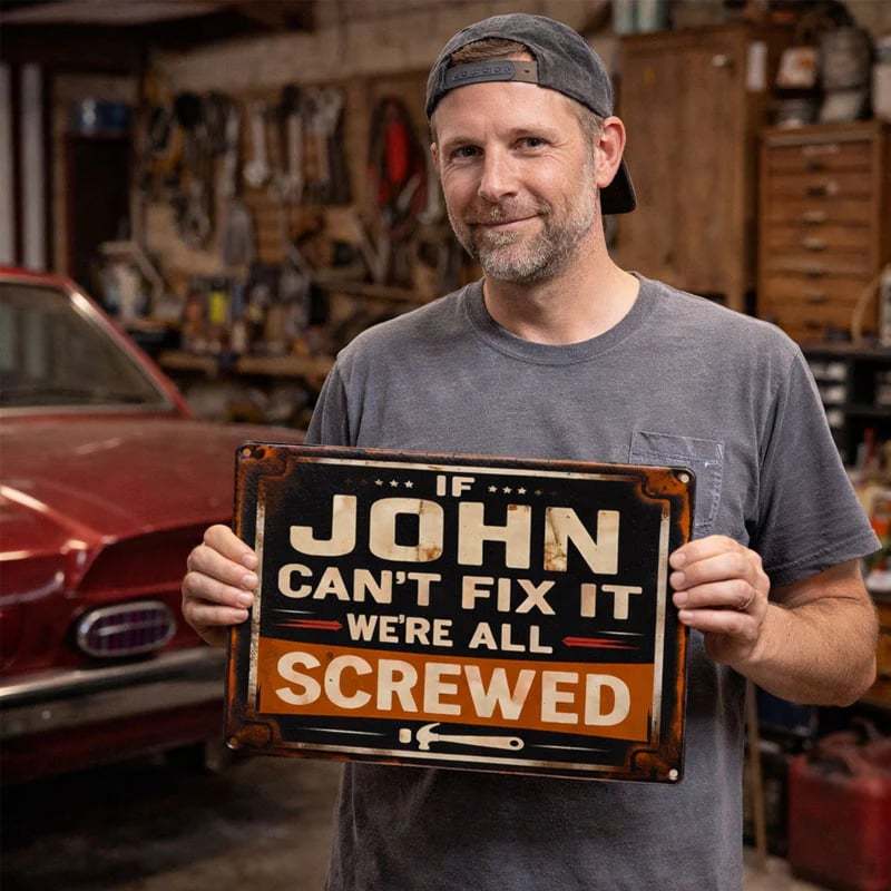 🔥Last Day 49% OFF - 🛠️If Mike Can't Fix It, We're All Screwed Metal Sign