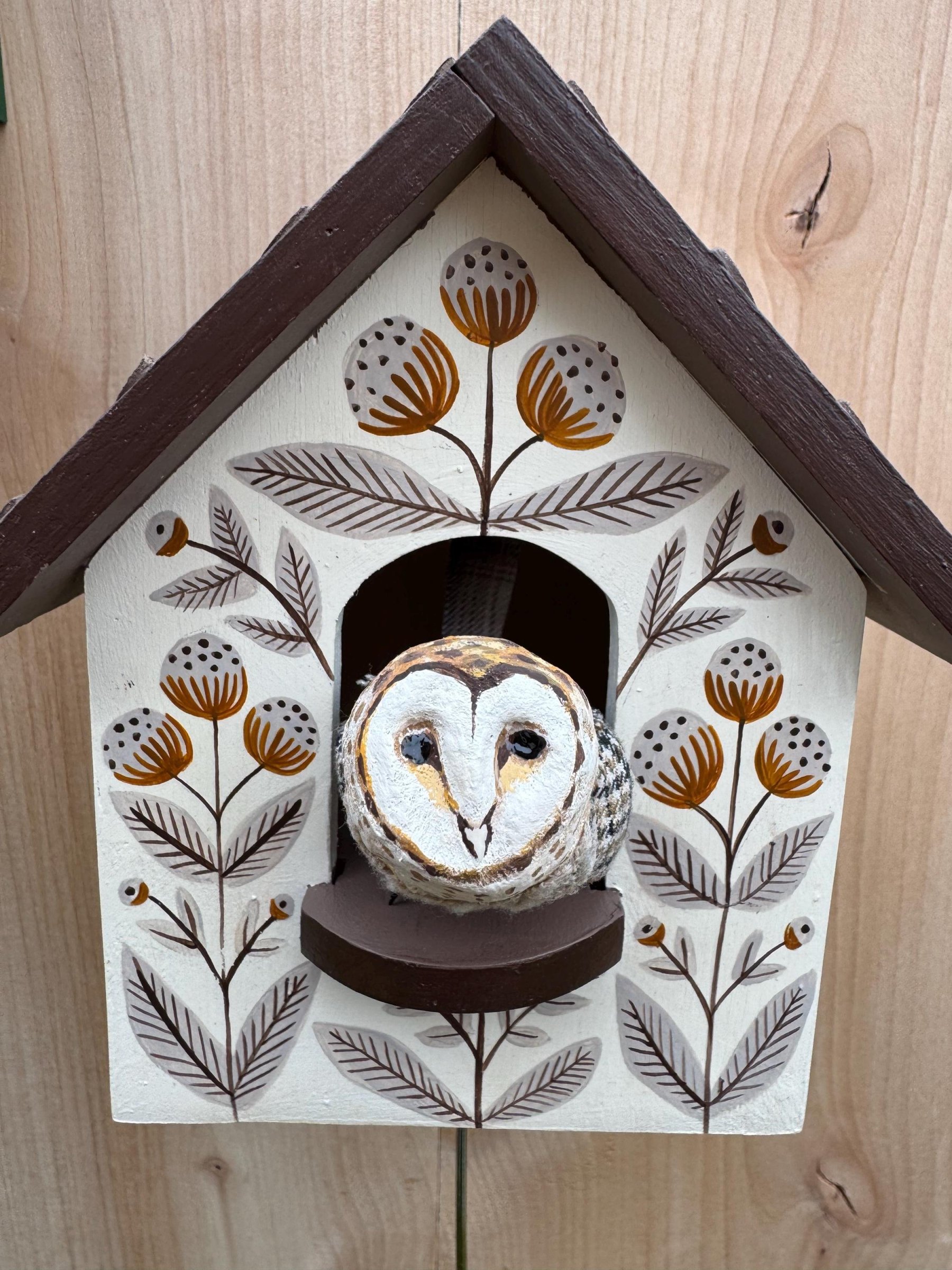 🦉Whimsical Kinetic Art Birdhouse Wall Decor