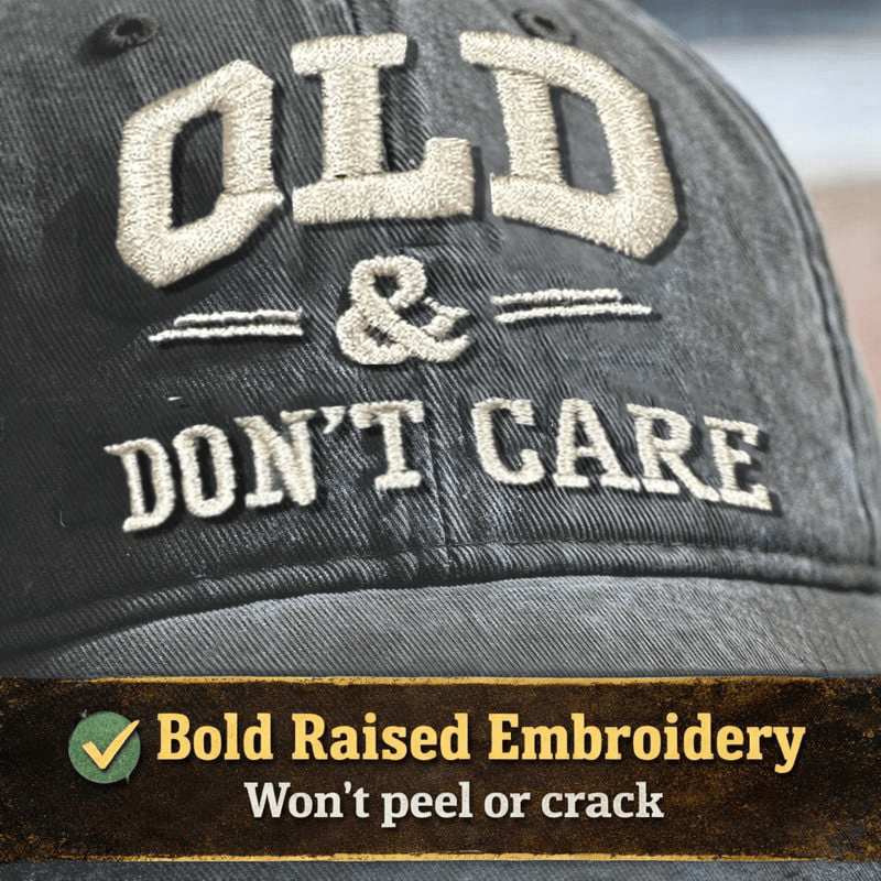 🧢 2026 New Year Hot Sale |  Vintage Distressed “OLD & DON’T CARE” Cap