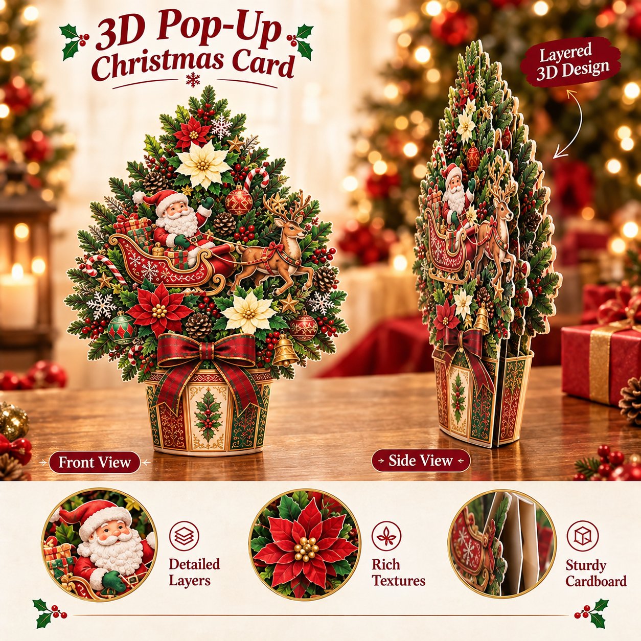 Layered 3D Christmas Card