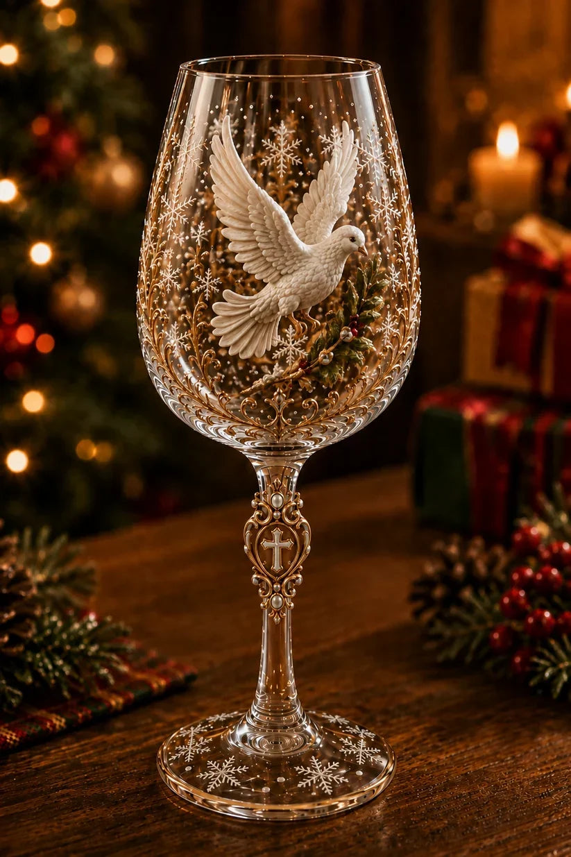 🎅 2026 Christmas Gift 49% Off--✝️Faith & Grace 3D Christian Wine Glass Set – Meaningful Faith Gift🎁