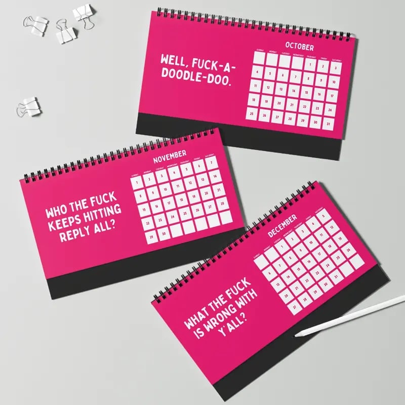 2026 Things I Want To Say At Work Calendar Pink Office Stationery Supplies
