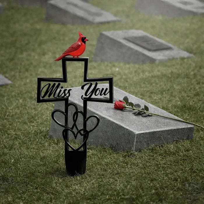 🐦LAST DAY 49% OFF -💖Metal Cemetery Memorial Plaque for Remembrance✝️