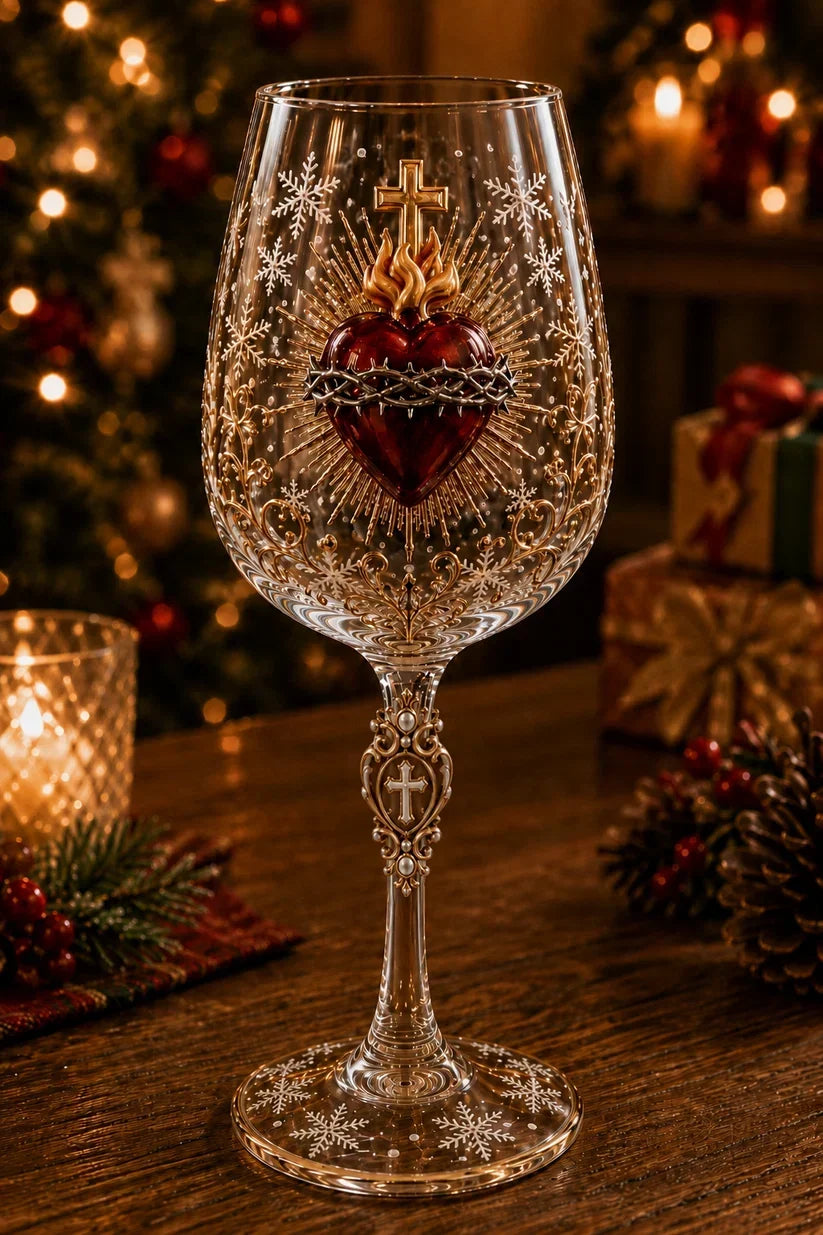 🎅 2026 Christmas Gift 49% Off--✝️Faith & Grace 3D Christian Wine Glass Set – Meaningful Faith Gift🎁