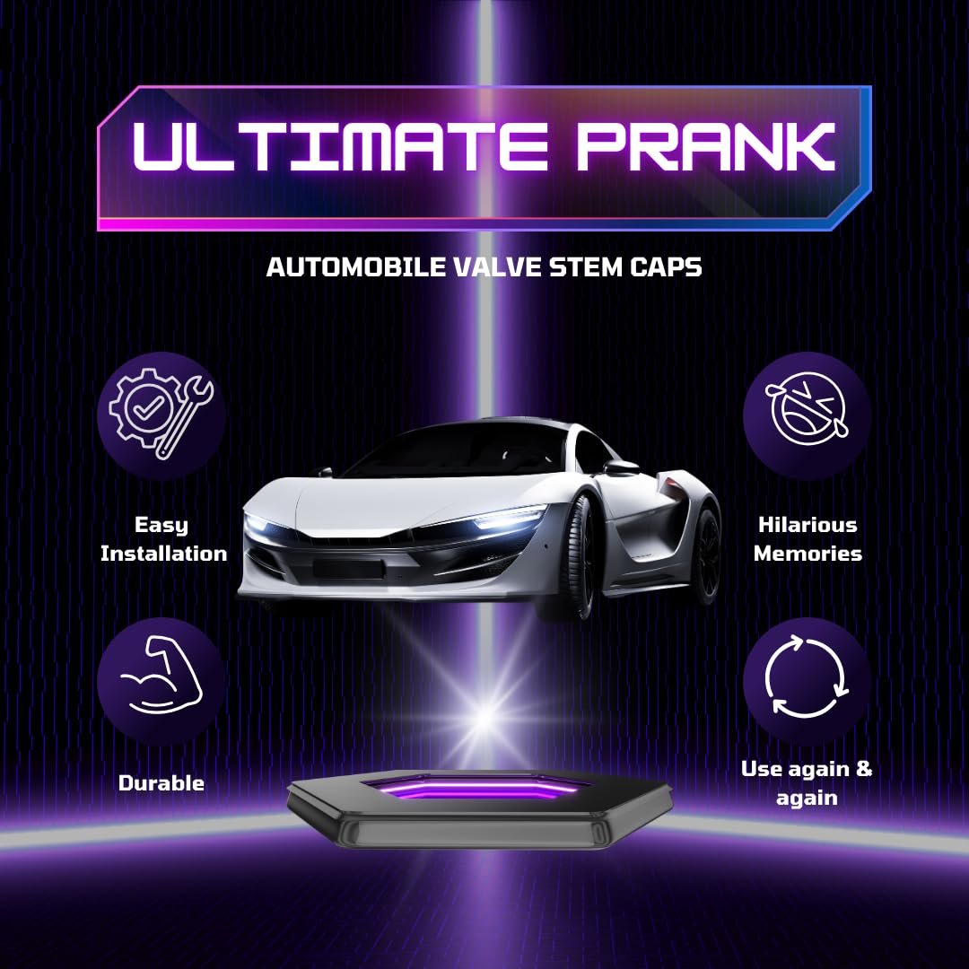 💥Highly recommended🤣Funny Glow in The Dark Prank Valve Stem Caps Prank