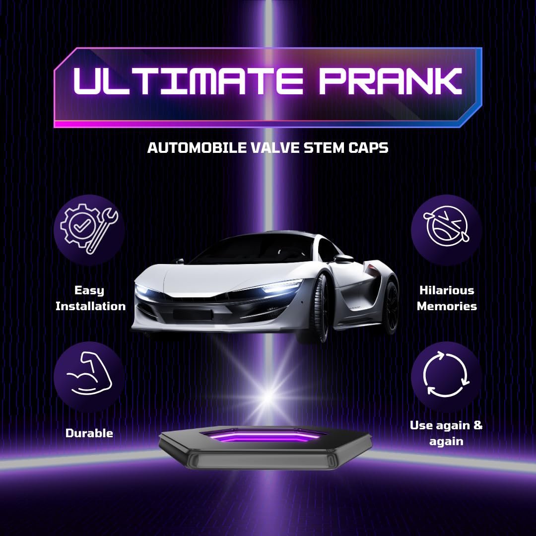 💥Highly recommended🤣Funny Glow in The Dark Prank Valve Stem Caps Prank