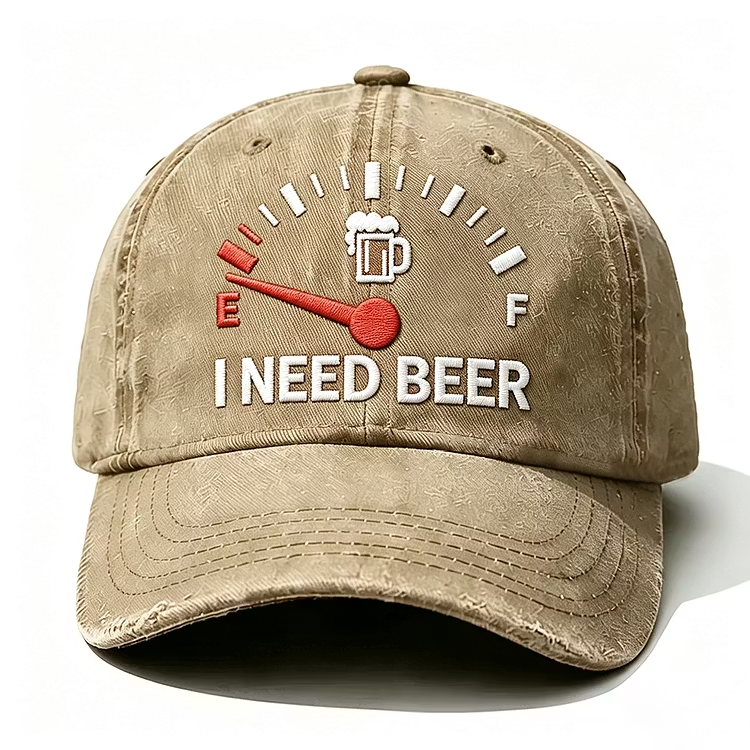 I Need Beer Embroidery Cap