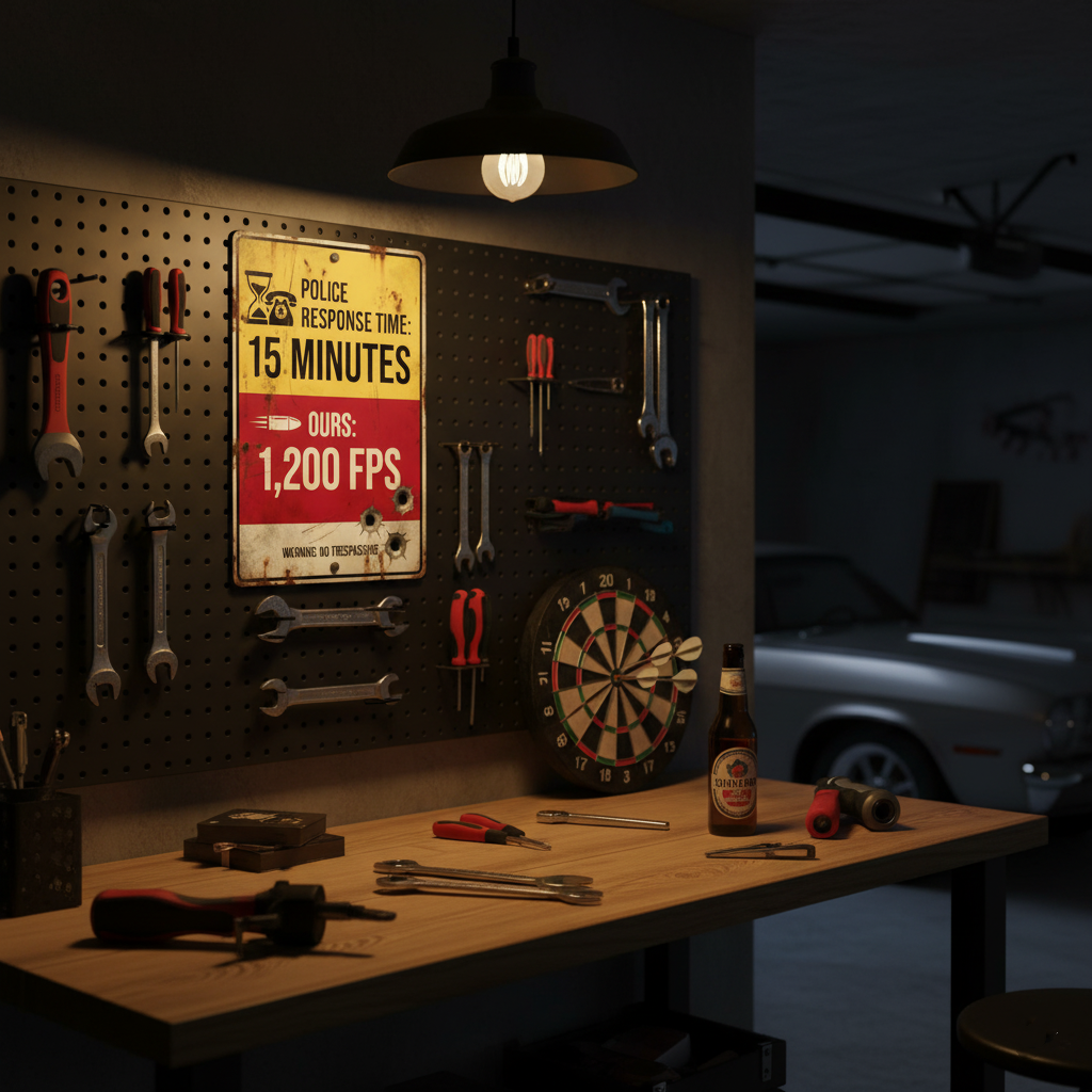 The 1,200 FPS Warning | Ultimate Response Time Metal Sign (Funny No Trespassing Sign)