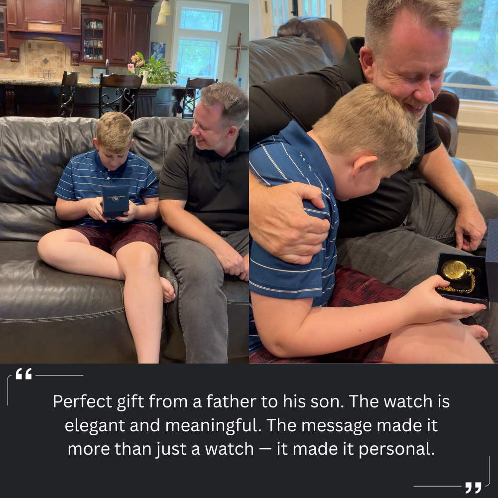 To My Son / From Dad - Luxury Vintage Pocket Watch Gift 