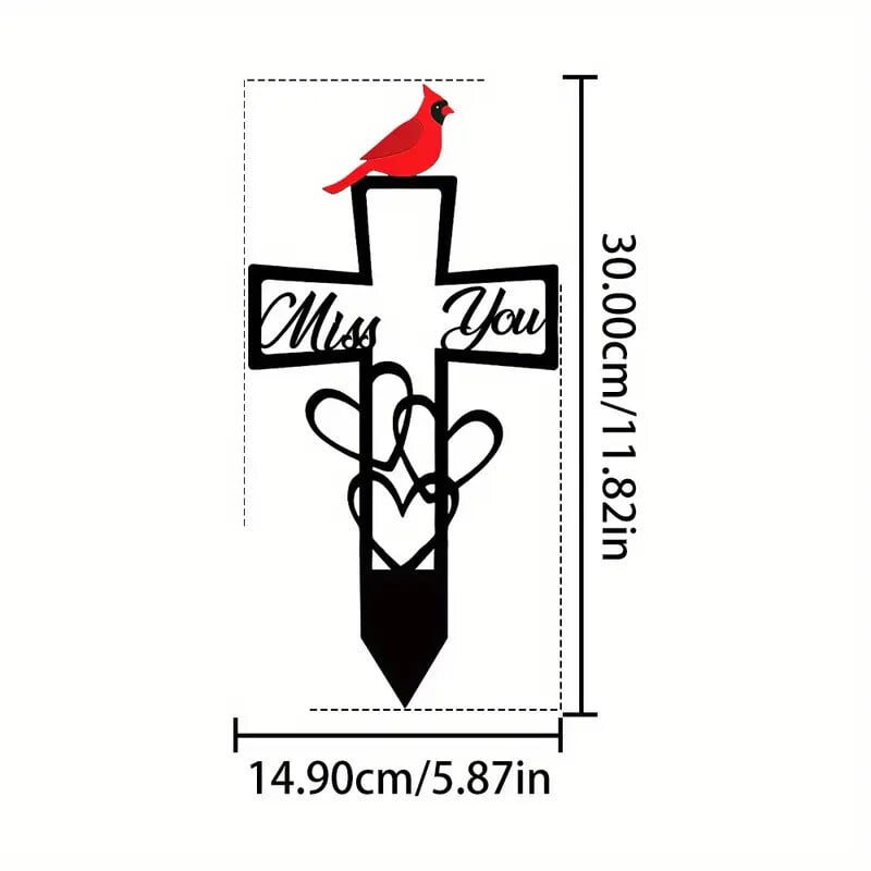 🐦LAST DAY 49% OFF -💖Metal Cemetery Memorial Plaque for Remembrance✝️