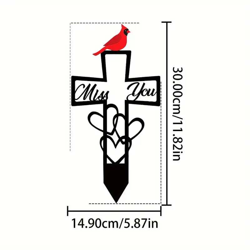 🐦LAST DAY 49% OFF -💖Metal Cemetery Memorial Plaque for Remembrance✝️