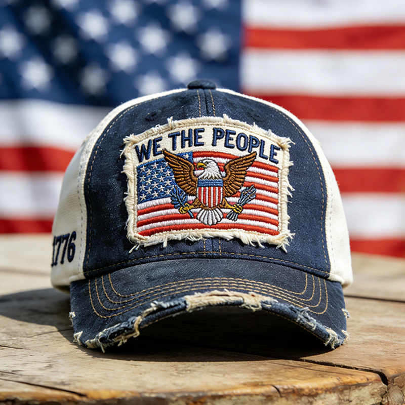We The People 1776 Vintage Patriotic Cap