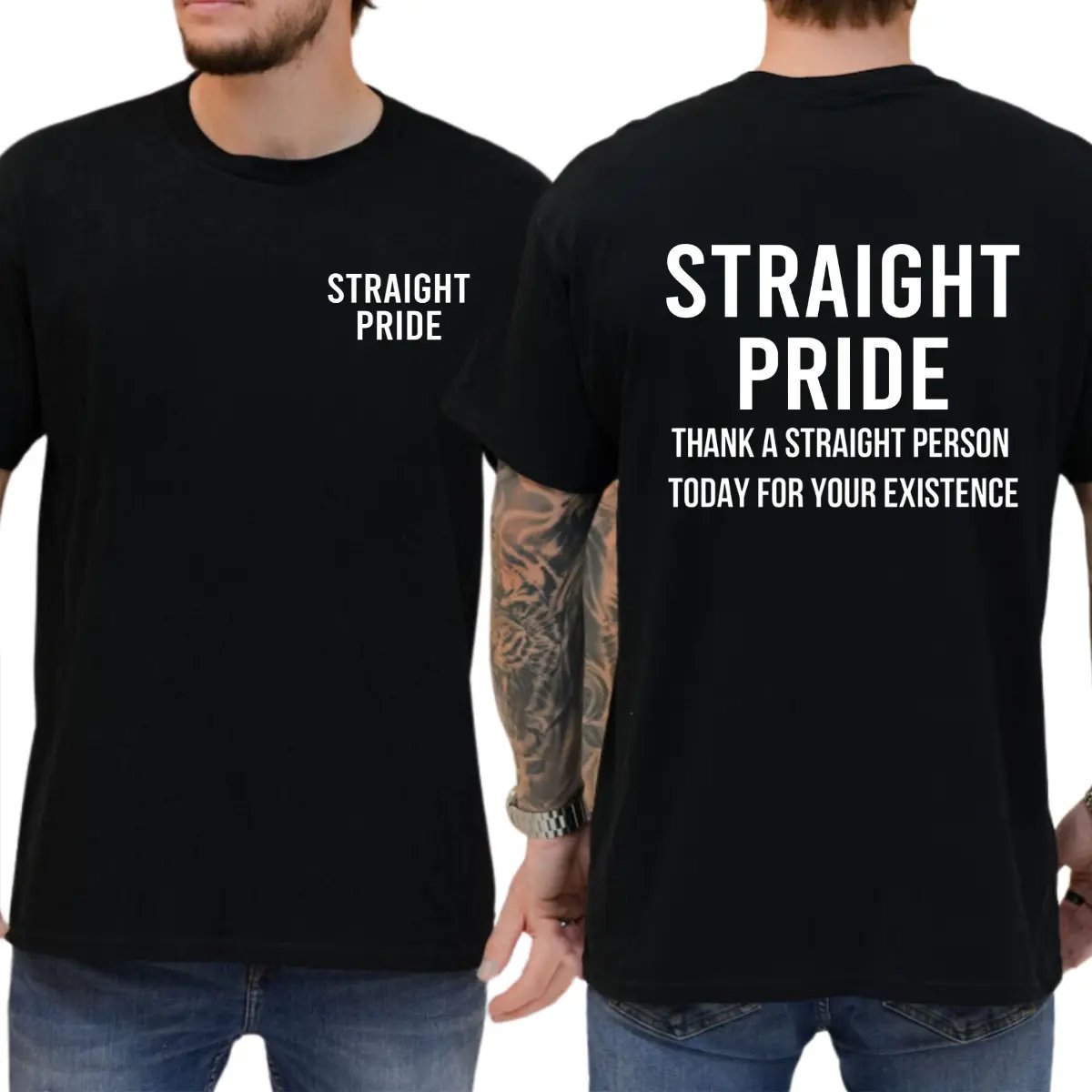 👕😄 Straight Pride Graphic Tee – Funny Unisex Cotton T-Shirt