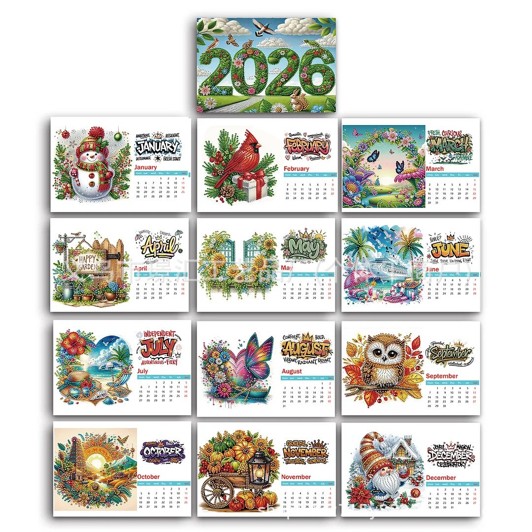 💎2026 DIY Diamond Painting Desk Calendar🗓️