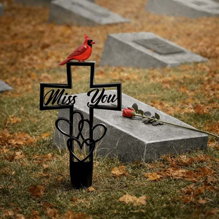 🐦LAST DAY 49% OFF -💖Metal Cemetery Memorial Plaque for Remembrance✝️