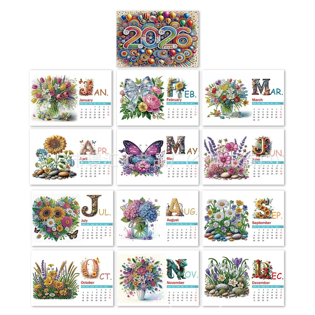 💎2026 DIY Diamond Painting Desk Calendar🗓️