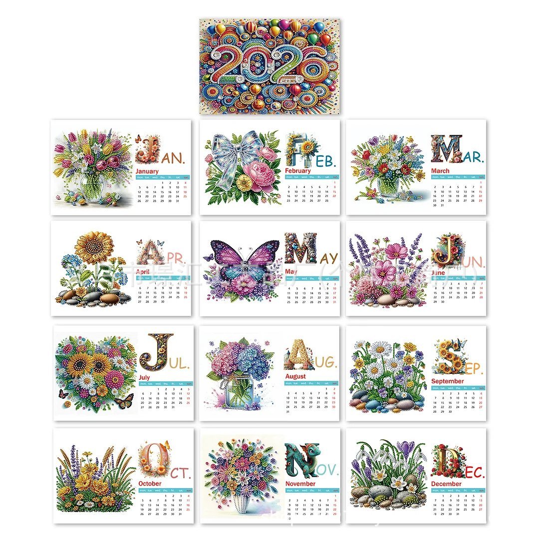 💎2026 DIY Diamond Painting Desk Calendar🗓️