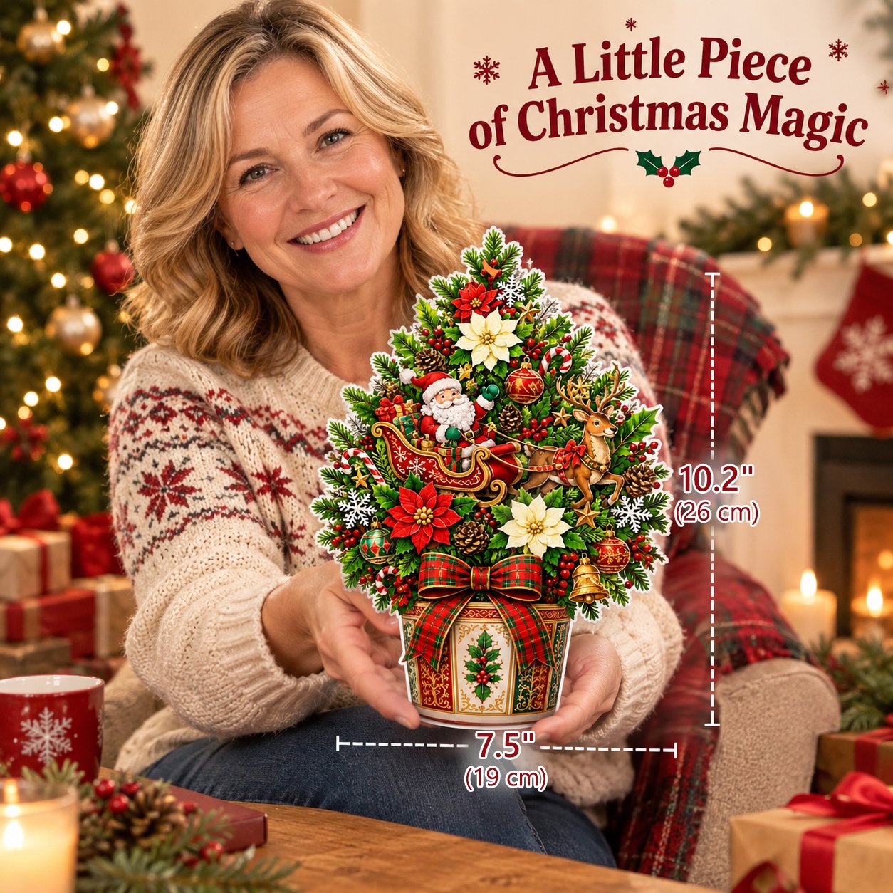 Pop Up Christmas Card Size