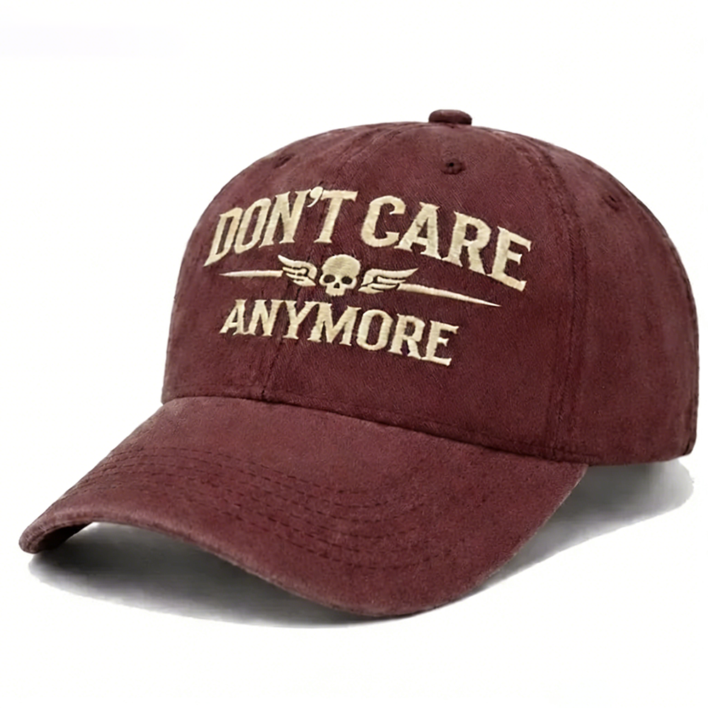 Don't Care Anymore Embroidery Cap
