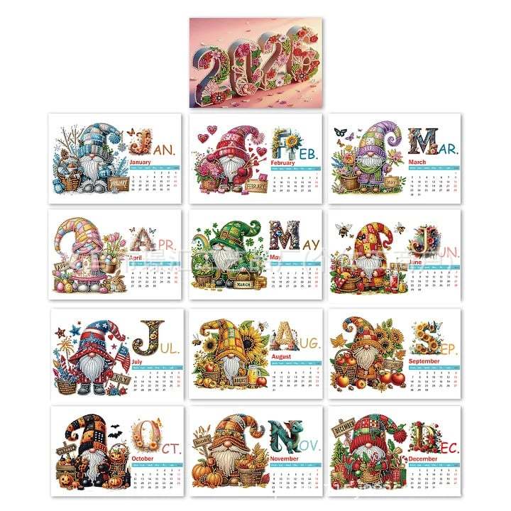 💎2026 DIY Diamond Painting Desk Calendar🗓️