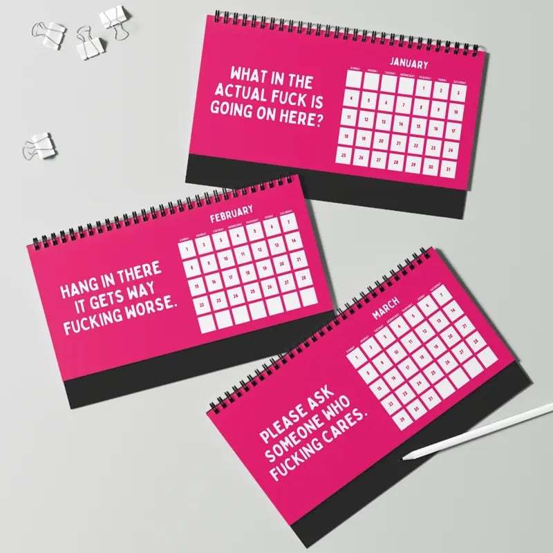 2026 Things I Want To Say At Work Calendar Pink Office Stationery Supplies