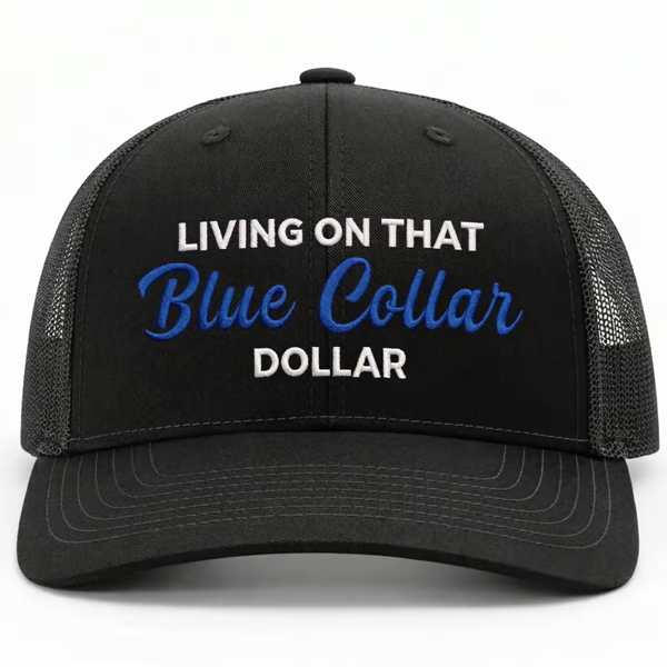 🔥LAST DAY 49% OFF-🛠️🧢Blue Collar Dollar Trucker Hat – Proud Workwear Cap