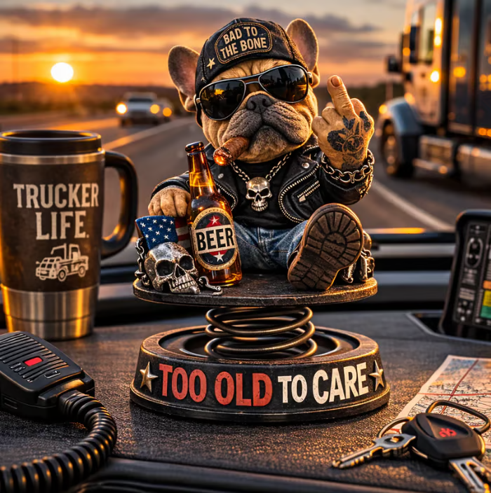 ⏰Hot Sale: Save 49%-Too Old To Care Dashhoard Bobblehead