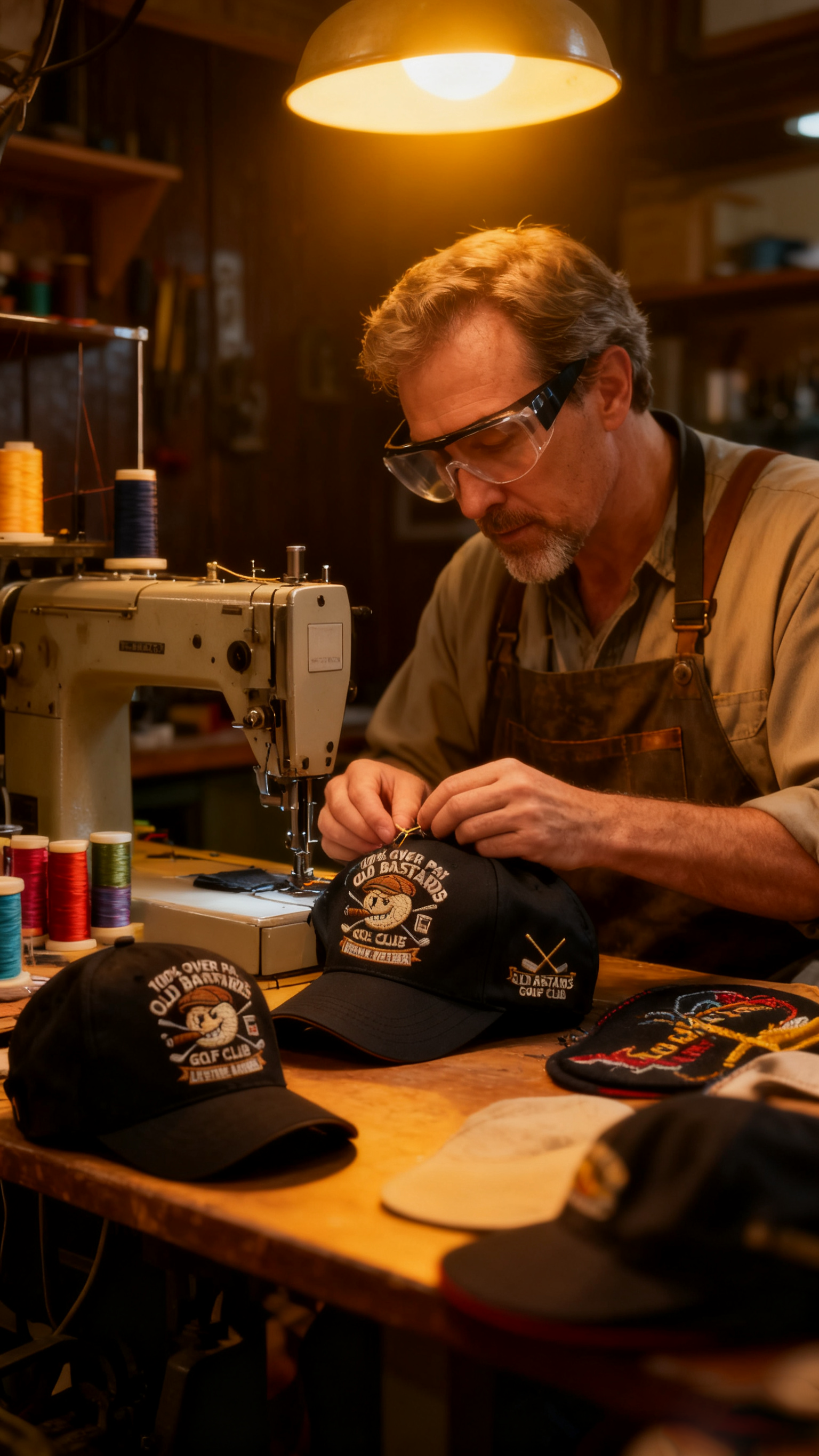 “OLD BASTARDS GOLF CLUB” Embroidered Cap — 100% Over Par, Lifetime Member Edition (BUY 2 FREE SHIPPING)