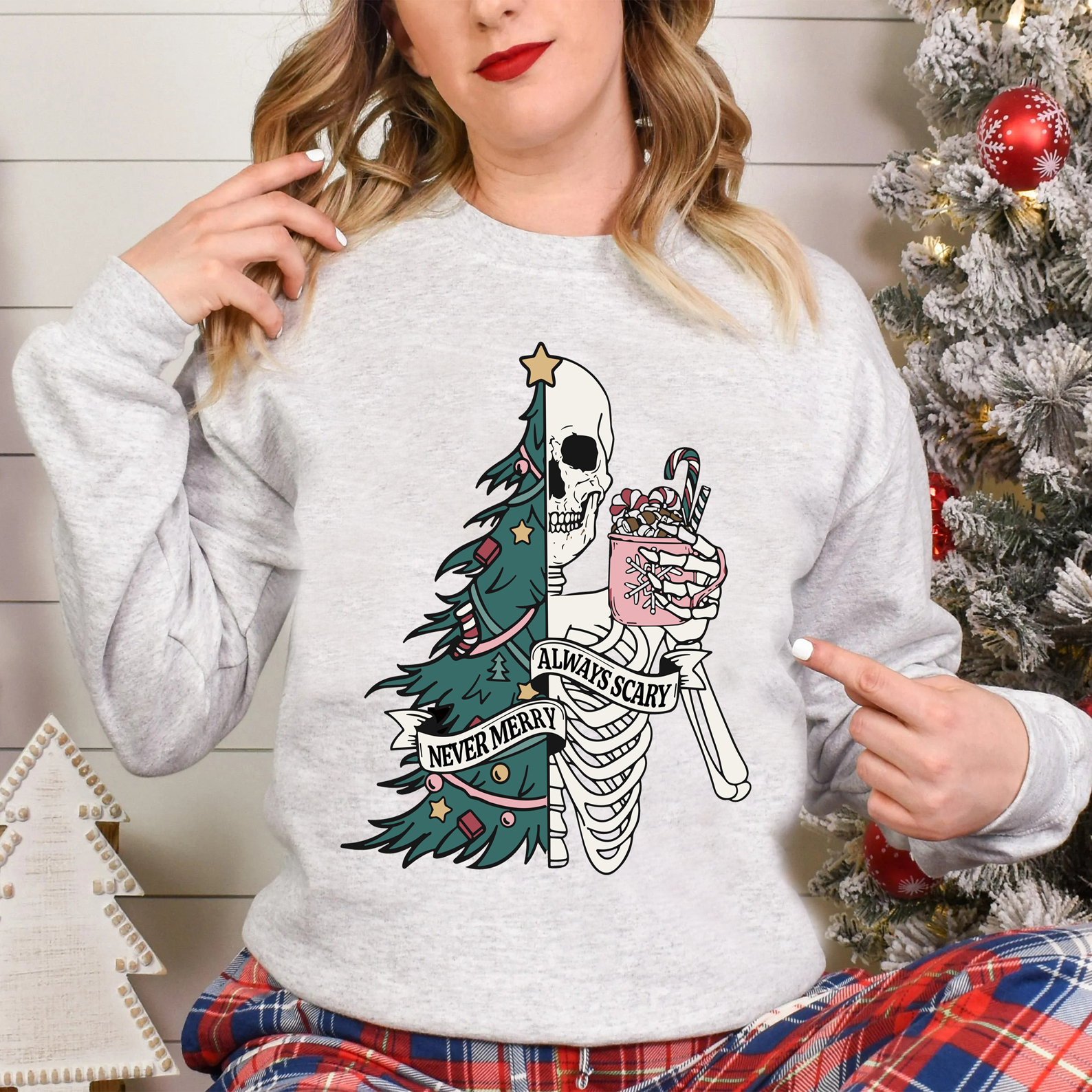 Never Merry Always Scary Christmas Sweatshirt