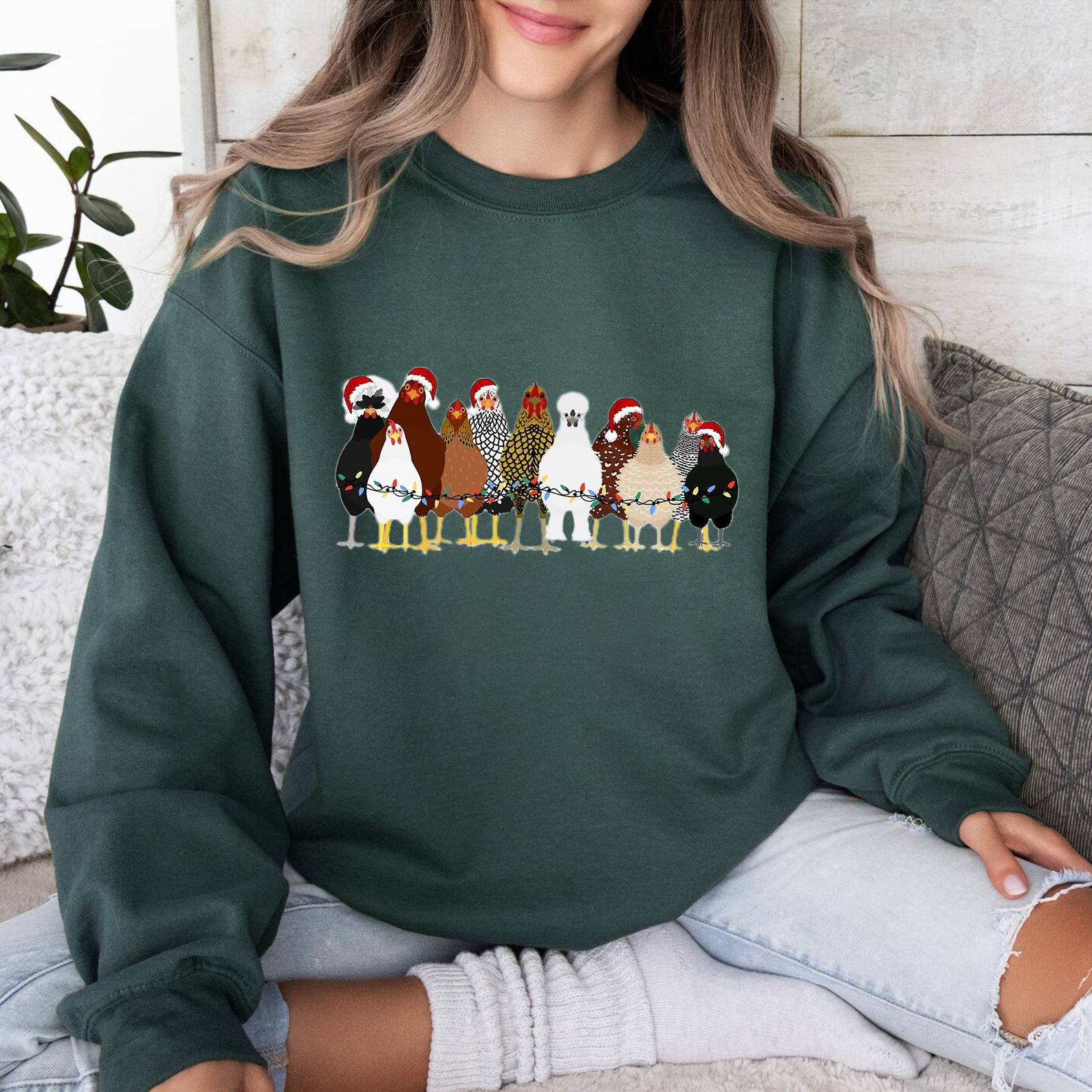 Christmas Chicken Sweatshirt