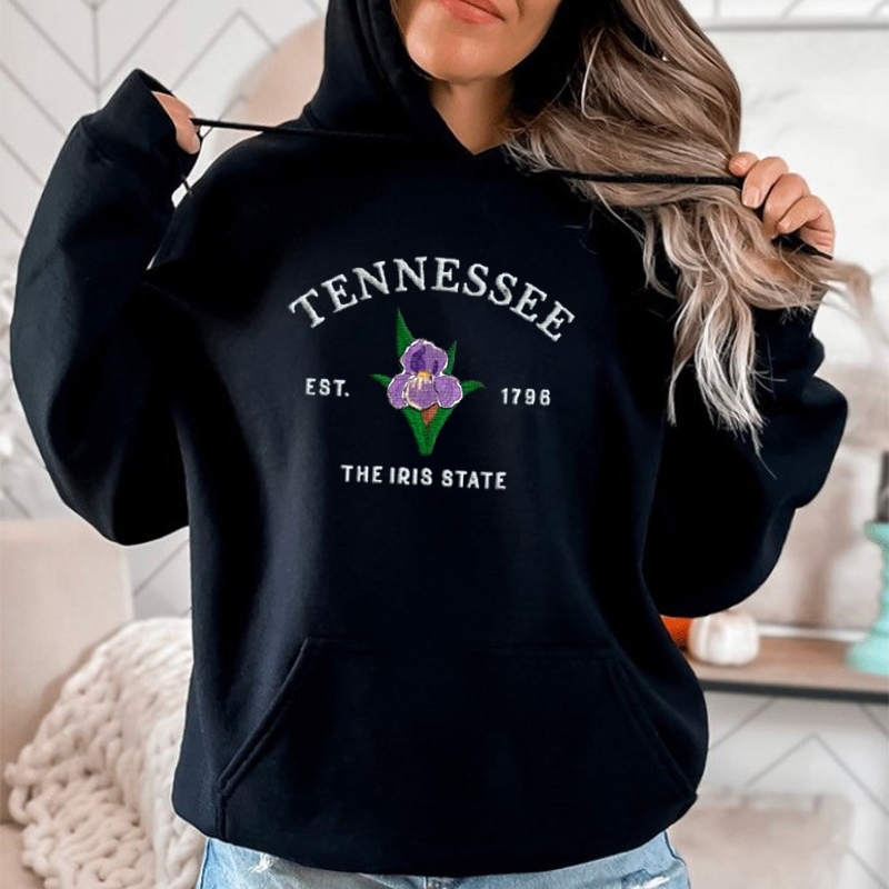 CUSTOM EMBROIDERED TENNESSEE FLOWER SWEATSHIRT