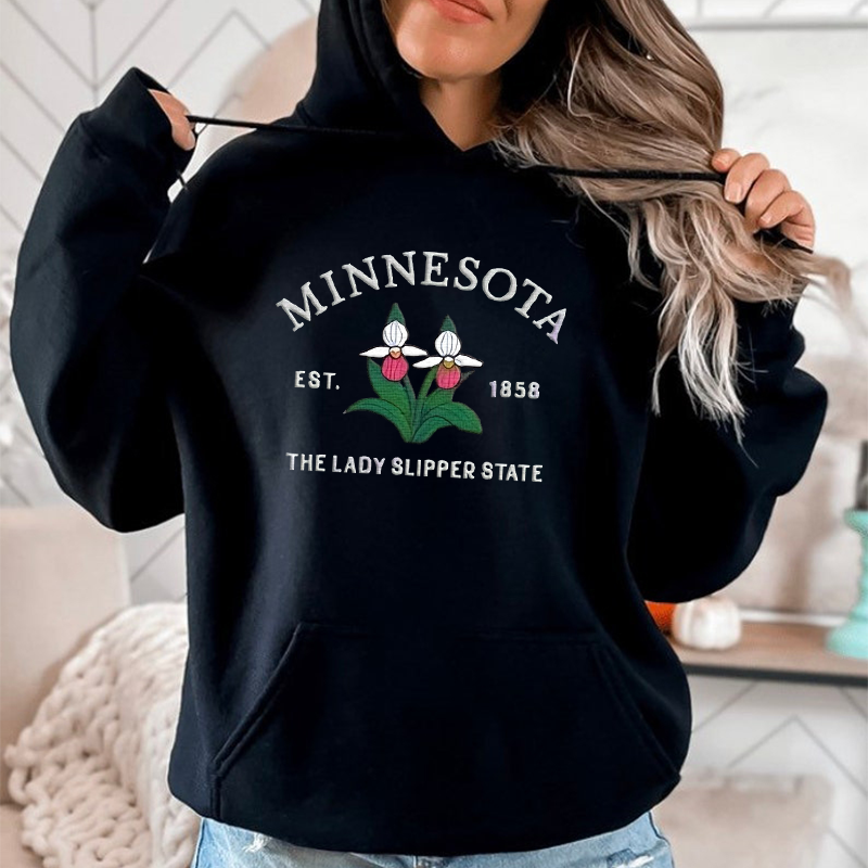 CUSTOM EMBROIDERED MINNESOTA FLOWER SWEATSHIRT