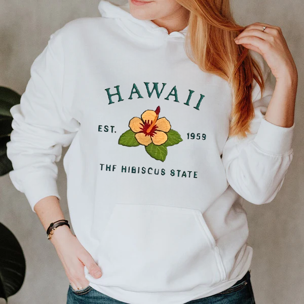 CUSTOM EMBROIDERED STATE FLOWER SWEATSHIRT