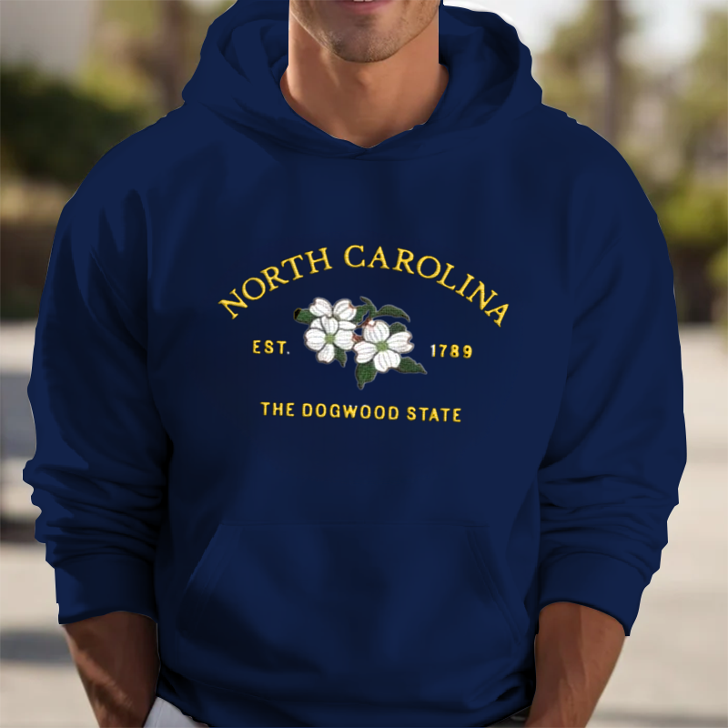 CUSTOM EMBROIDERED NORTH CAROLINA FLOWER SWEATSHIRT