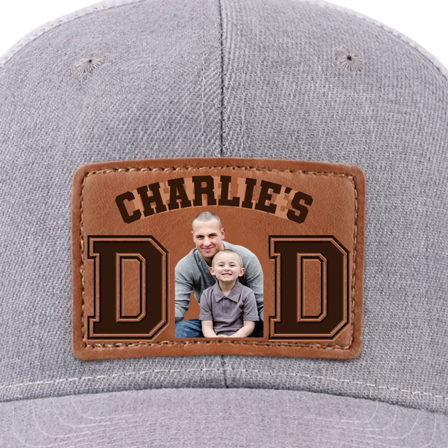 Tails Wag For This Guy - Dog Personalized Custom Leather Patch Hat - Father's Day, Gift For Pet Owners, Pet Lovers