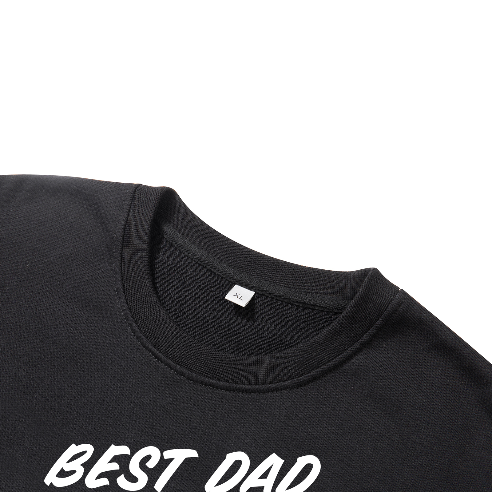 Best Dad Ever - Personalised 2–7 Names Family Crewneck Sweatshirt Custom Fist Bump Fathers Day Gift
