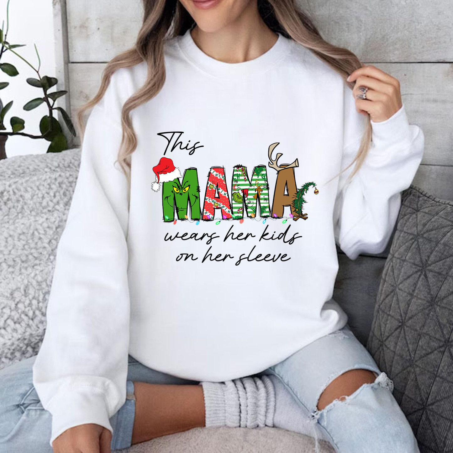 Custom Christmas MAMA T-Shirt/Sweatshirt/Hoodie