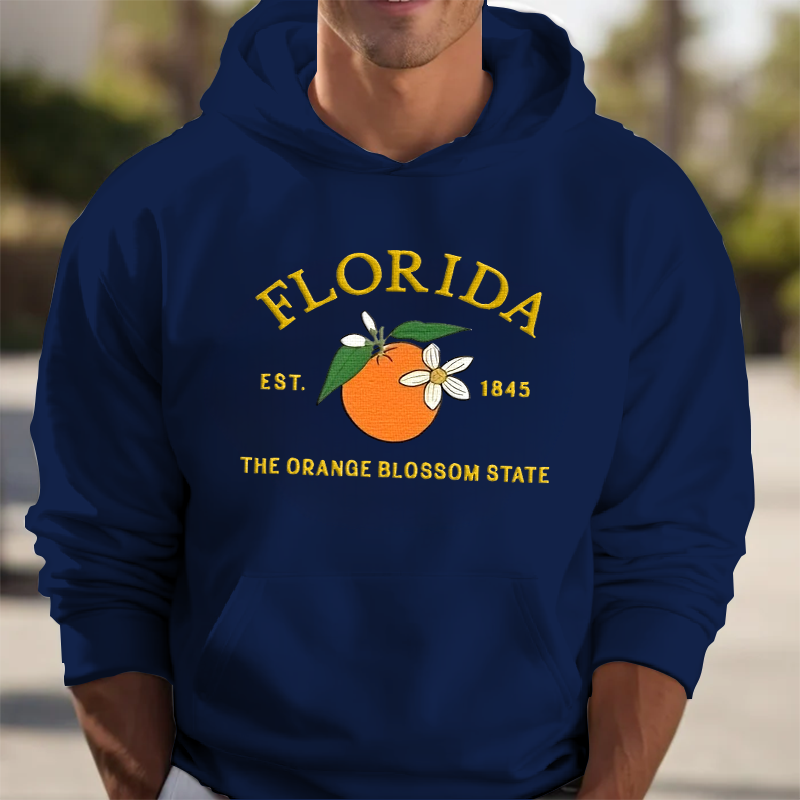 CUSTOM EMBROIDERED FLORIDA FLOWER SWEATSHIRT
