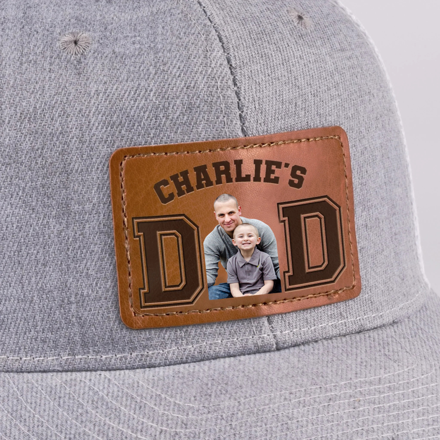 Tails Wag For This Guy - Dog Personalized Custom Leather Patch Hat - Father's Day, Gift For Pet Owners, Pet Lovers