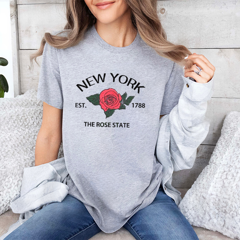 CUSTOM EMBROIDERED NEW YORK FLOWER SWEATSHIRT