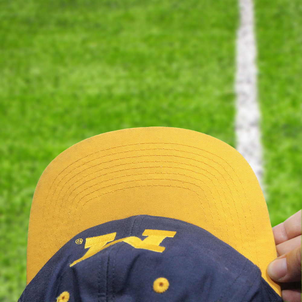 Vintage Distressed 90s UM University Of Michigan Wolverines Football NCAA College Snapback Hat Baseball Cap