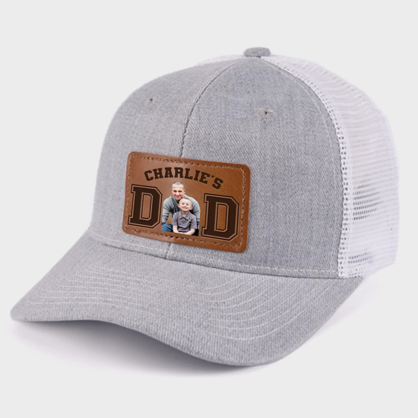 Tails Wag For This Guy - Dog Personalized Custom Leather Patch Hat - Father's Day, Gift For Pet Owners, Pet Lovers