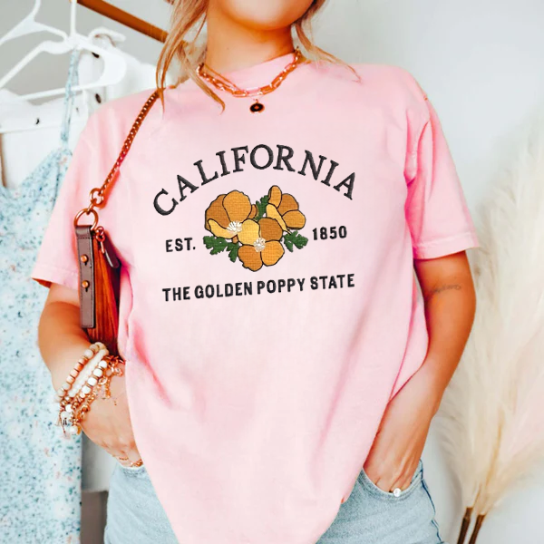 CUSTOM EMBROIDERED STATE FLOWER SWEATSHIRT