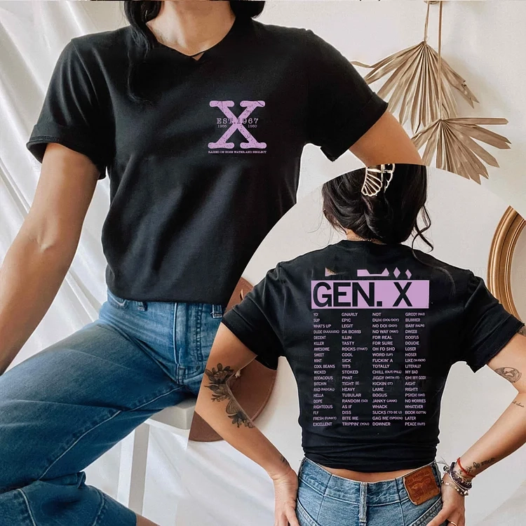 Custom Words of Gen X T-Shirt