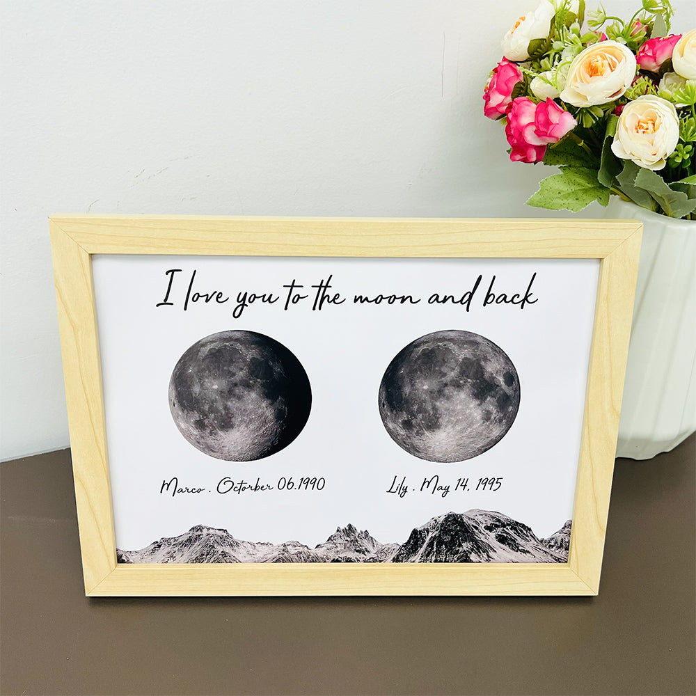 50%OFF🌔Custom Birth Moon Phases Print Frame